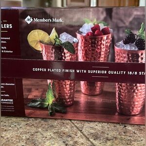 Copper Tumblers Set of Four for serving Moscow Mules